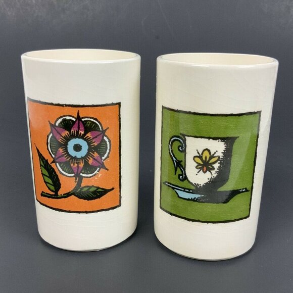 Vintage Holt Howard 1964 Early American Juice Sake Cups Set of 2 - Picture 2 of 12
